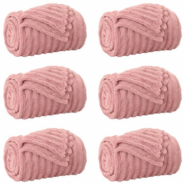Vidaxl kleden 6 pcs roze 200 x 150 cm fleece