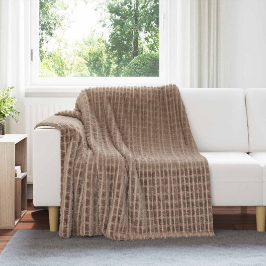 Vidaxl gooi deken kameel 200 x 150 cm fleece