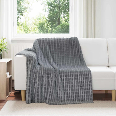 Vidaxl gooi deken donkergrijs 200 x 150 cm fleece