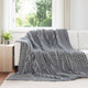 Vidaxl gooi deken donkergrijs 270 x 240 cm fleece