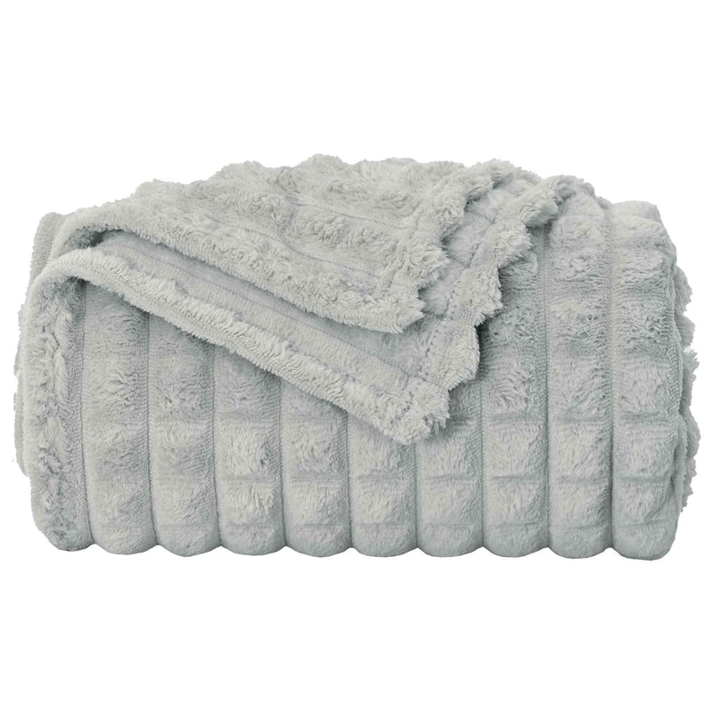 Load image into Gallery viewer, Vidaxl gooi deken grijs 200 x 150 cm fleece
