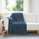 Vidaxl gooi deken marineblauw 150 x 130 cm fleece