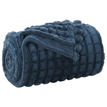 Vidaxl gooi deken marineblauw 150 x 130 cm fleece
