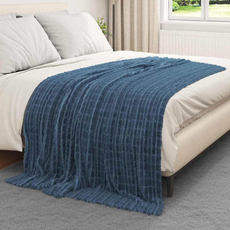 Load image into Gallery viewer, Vidaxl gooi deken marineblauw 200 x 150 cm fleece
