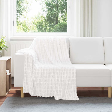 Vidaxl gooi deken wit 150 x 130 cm fleece