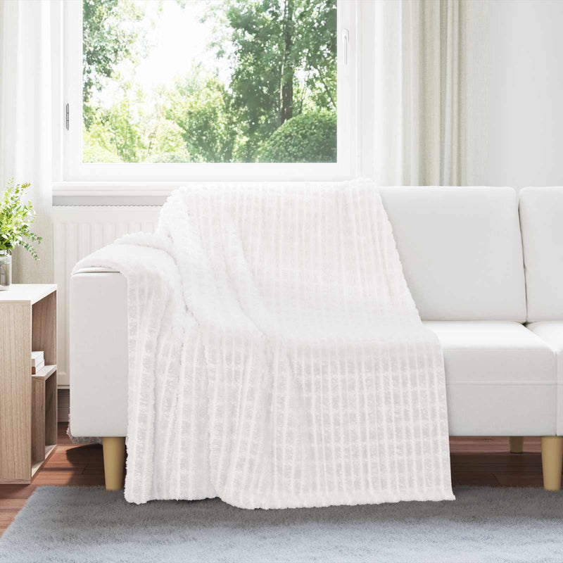 Load image into Gallery viewer, Vidaxl gooi deken wit 200 x 150 cm fleece
