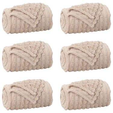 Vidaxl kleden 6 pcs beige 240 x 220 cm fleece