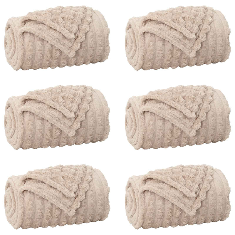 Load image into Gallery viewer, Vidaxl kleden 6 pcs beige 240 x 220 cm fleece
