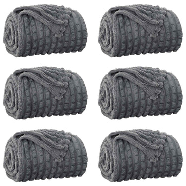 Vidaxl kleden 6 pcs donkergrijs 200 x 150 cm fleece