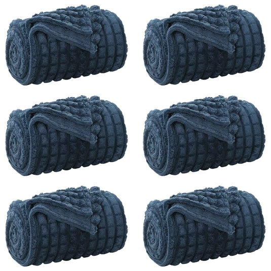 Vidaxl kleden 6 pcs marineblauw 200 x 150 cm fleece