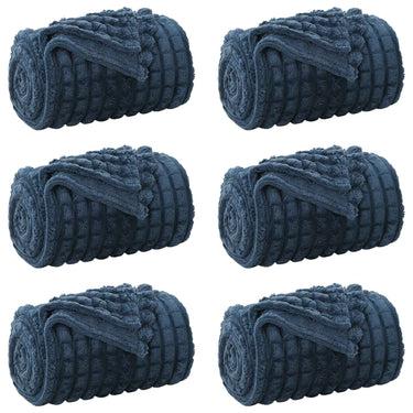 Vidaxl kleden 6 pcs marineblauw 270 x 240 cm fleece