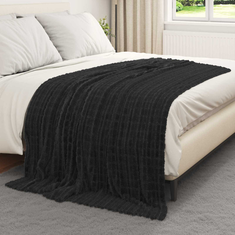 Load image into Gallery viewer, Vidaxl kleden 6 pcs zwart 200 x 150 cm fleece
