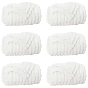 Vidaxl kleden 6 pcs wit 150 x 130 cm fleece