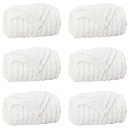Vidaxl kleden 6 pcs wit 150 x 130 cm fleece