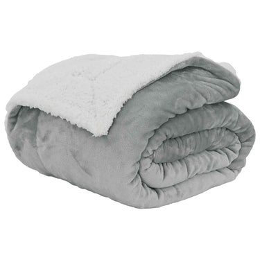 Vidaxl gooi deken grijs 150 x 200 cm fleece