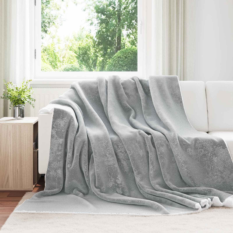 Load image into Gallery viewer, Vidaxl gooi deken grijs 220 x 240 cm fleece
