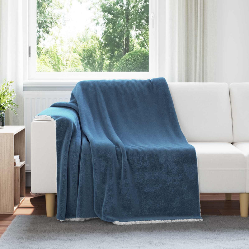 Load image into Gallery viewer, Vidaxl gooi deken marineblauw 150 x 200 cm fleece
