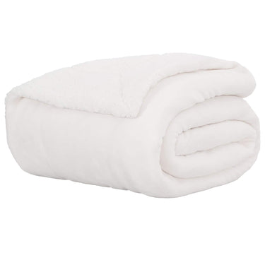 Vidaxl gooi deken wit 130 x 150 cm fleece
