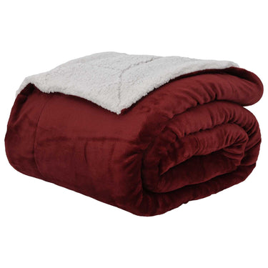Vidaxl gooi deken bordeaux rood 150 x 200 cm fleece