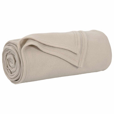 Vidaxl gooi deken beige 170 x 130 cm fleece