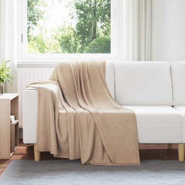 Vidaxl gooi deken kameel 170 x 130 cm fleece