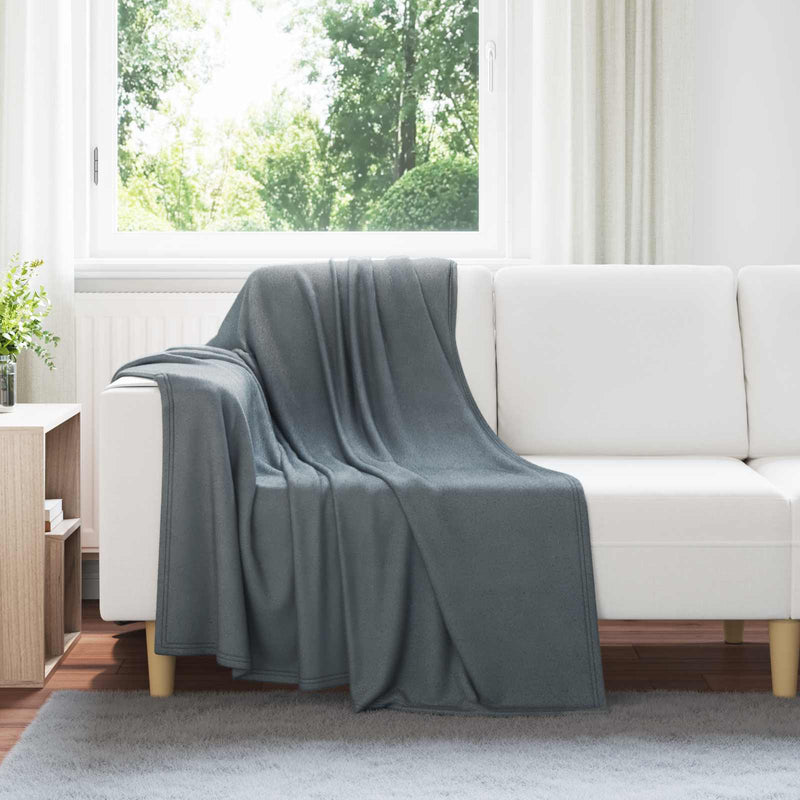 Load image into Gallery viewer, Vidaxl gooi deken donkergrijs 170 x 130 cm fleece
