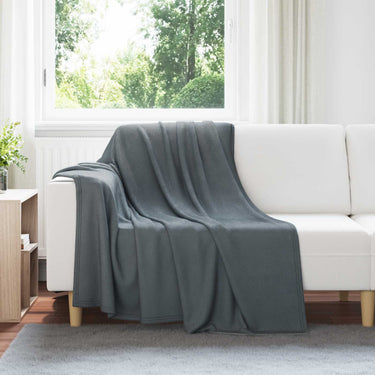 Vidaxl gooi deken donkergrijs 200 x 150 cm fleece