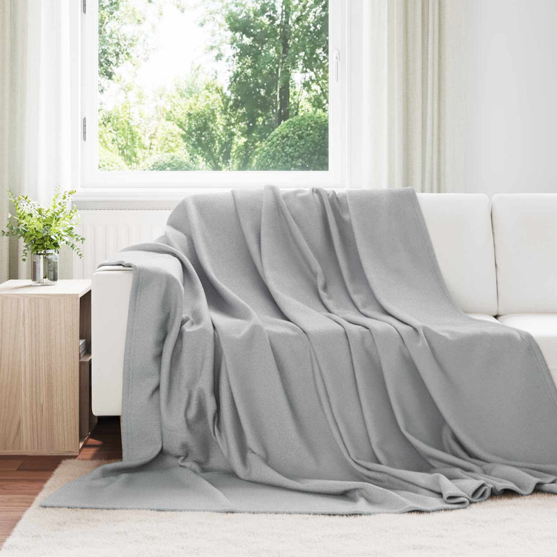 Load image into Gallery viewer, Vidaxl gooi deken grijs 240 x 220 cm fleece
