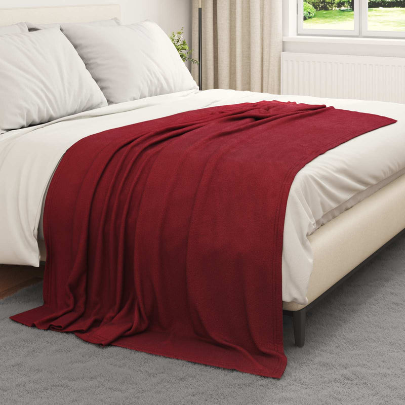 Load image into Gallery viewer, Vidaxl gooi deken bordeaux rood 200 x 150 cm fleece
