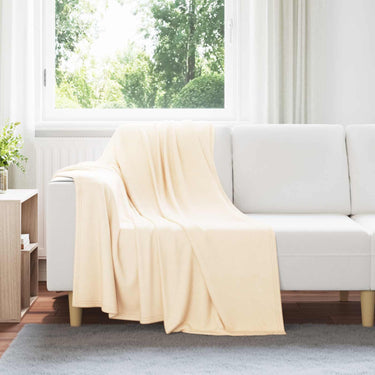 Vidaxl gooi deken crème 170 x 130 cm fleece