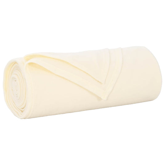 Vidaxl gooi deken crème 200 x 150 cm fleece