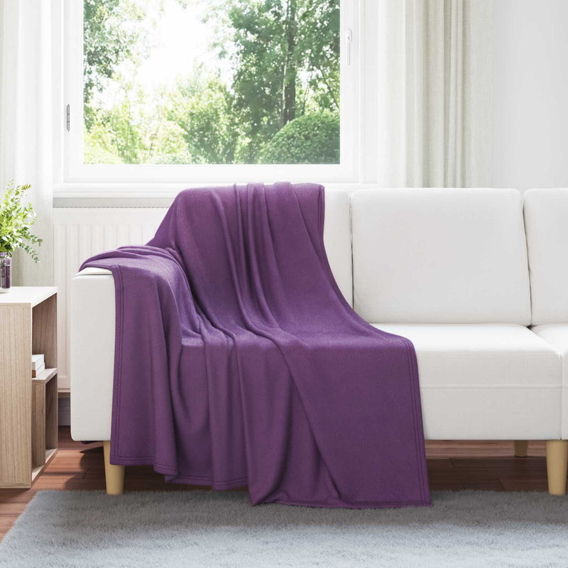 Load image into Gallery viewer, Vidaxl gooi deken paars 170 x 130 cm fleece
