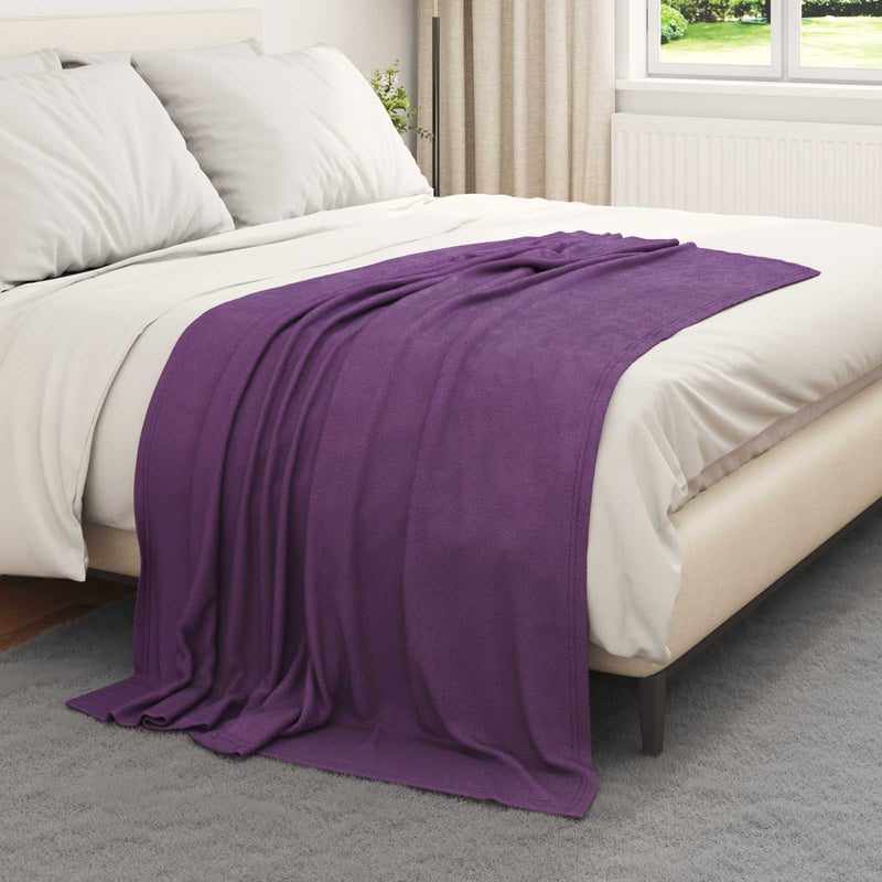 Load image into Gallery viewer, Vidaxl gooi deken paars 170 x 130 cm fleece
