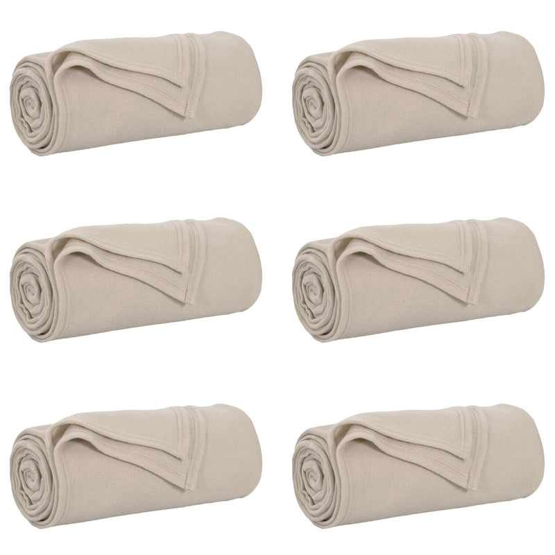 Load image into Gallery viewer, Vidaxl kleden 6 pcs beige 170 x 130 cm fleece
