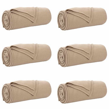 Vidaxl kleden 6 pcs kameel 270 x 240 cm fleece