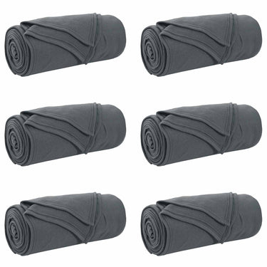 Vidaxl kleden 6 pcs donkergrijs 170 x 130 cm fleece