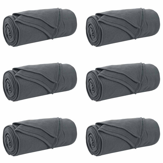 Vidaxl kleden 6 pcs donkergrijs 270 x 240 cm fleece