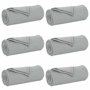 Vidaxl kleden 6 pcs grijs 270 x 240 cm fleece
