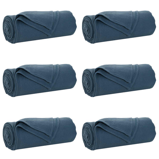 Vidaxl kleden 6 pcs marineblauw 170 x 130 cm fleece