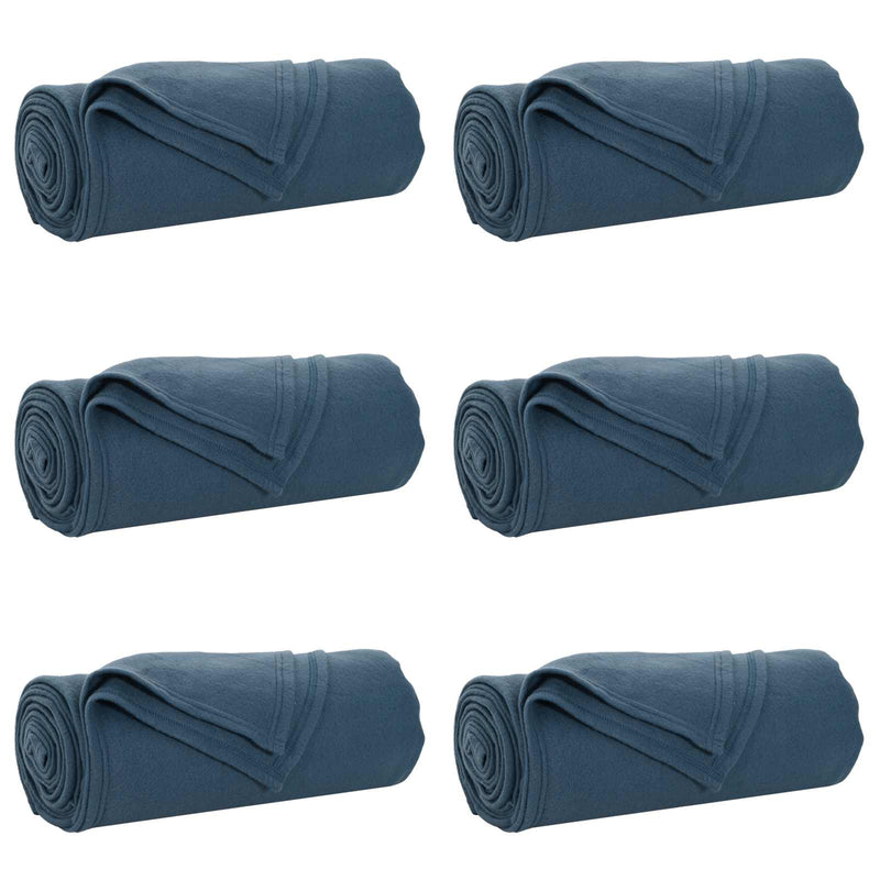 Load image into Gallery viewer, Vidaxl kleden 6 pcs marineblauw 200 x 150 cm fleece
