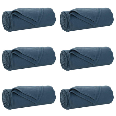 Vidaxl kleden 6 pcs marineblauw 270 x 240 cm fleece
