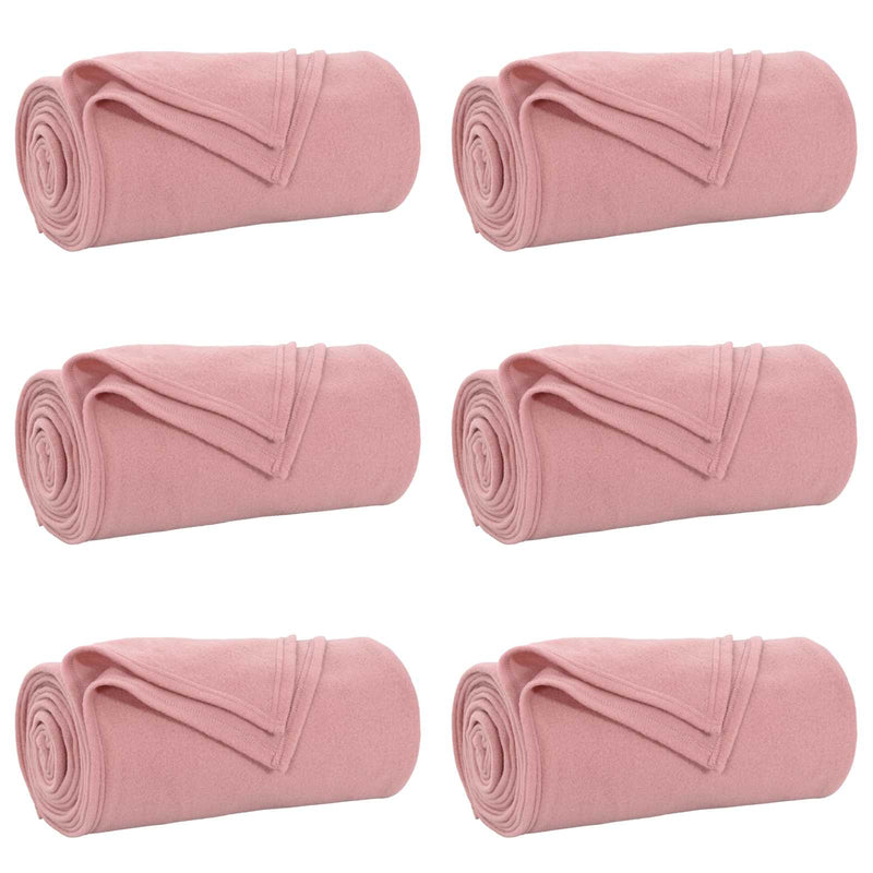 Load image into Gallery viewer, Vidaxl kleden 6 pcs roze 170 x 130 cm fleece
