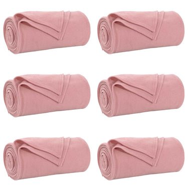 Vidaxl kleden 6 pcs roze 240 x 220 cm fleece