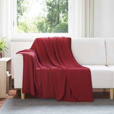 Vidaxl kleden 24 pcs bordeaux rood 200 x 150 cm fleece