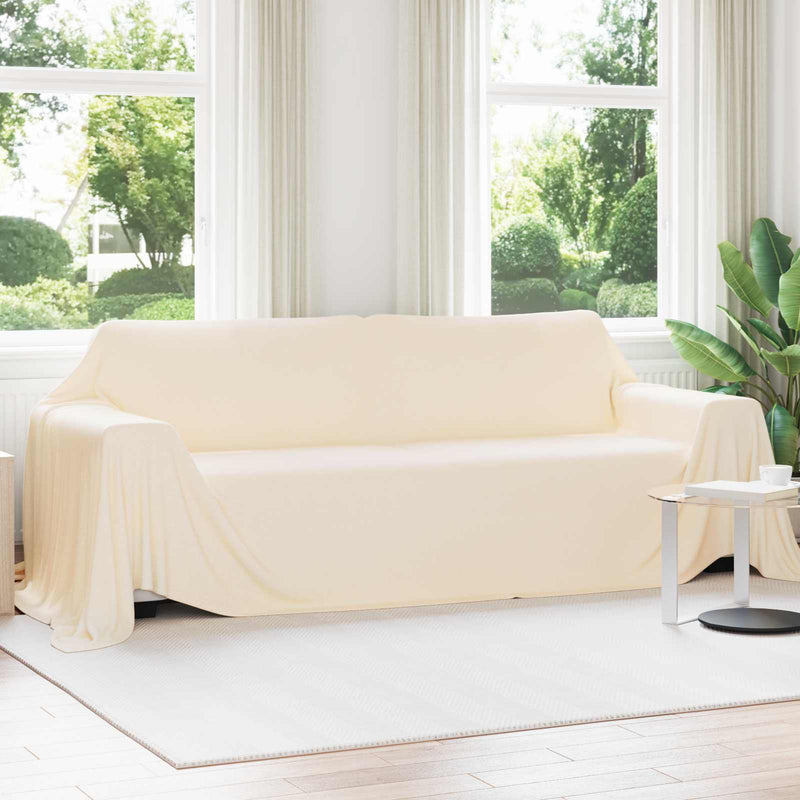 Load image into Gallery viewer, Vidaxl gooi deken crème 350 x 270 cm fleece
