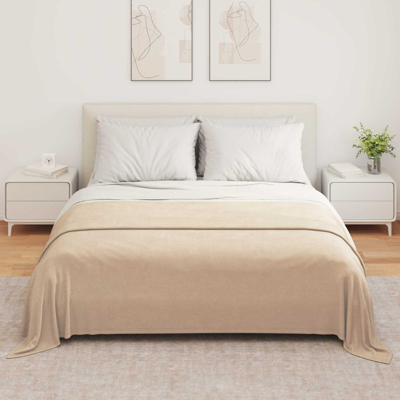 Load image into Gallery viewer, Vidaxl gooi deken kameel 280 x 210 cm fleece
