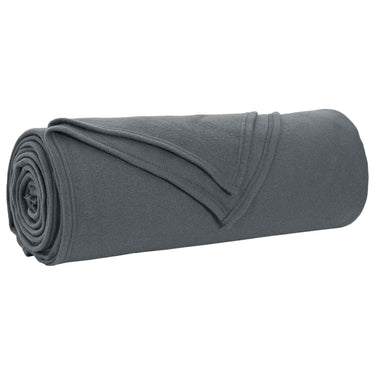 Vidaxl gooi deken donkergrijs 210 x 140 cm fleece
