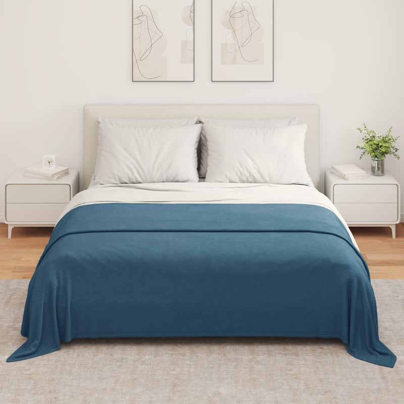 Load image into Gallery viewer, Vidaxl gooi deken marineblauw 280 x 210 cm fleece
