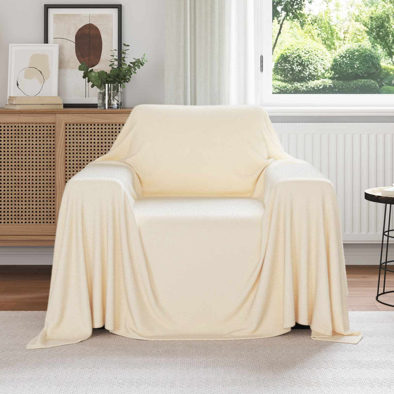 Load image into Gallery viewer, Vidaxl kleden 6 pcs crème 210 x 140 cm fleece

