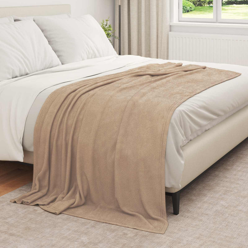 Load image into Gallery viewer, Vidaxl kleden 6 pcs kameel 210 x 140 cm fleece
